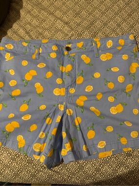 St. John's Bay Blue Lemon-Print Jean Shorts